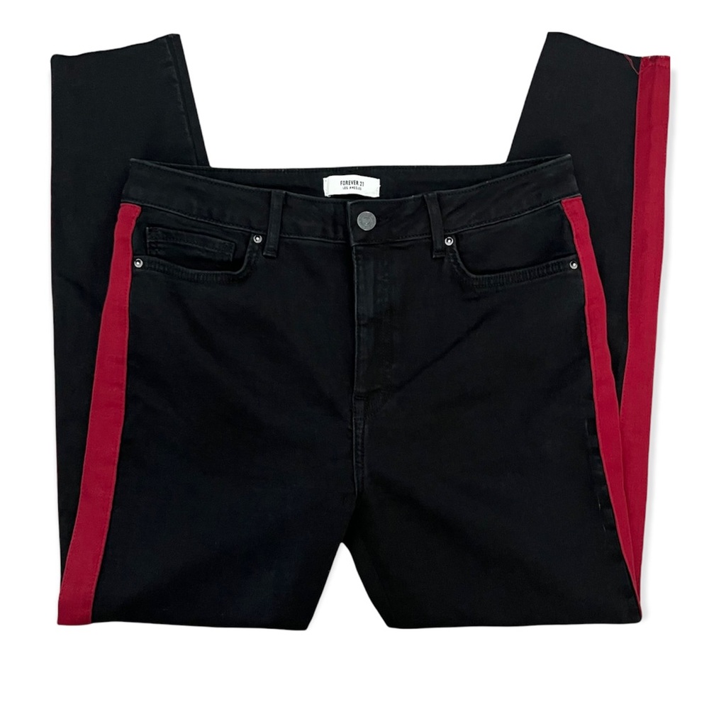 Forever 21 black and red jeans
